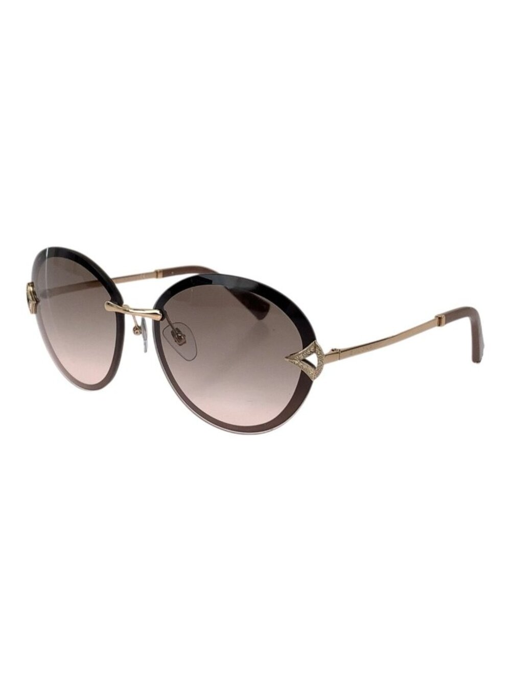 Bvlgari Diva's Dream 61 15 Brown Gold Metal Acetate Sunglasses Eyewear